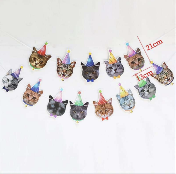 CARTEL CUMPLEAÑOS GATOS